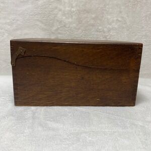 VTG Weis Oak Wooden Recipe‎ Card Catalog Box Dovetail Assembly Made in USA